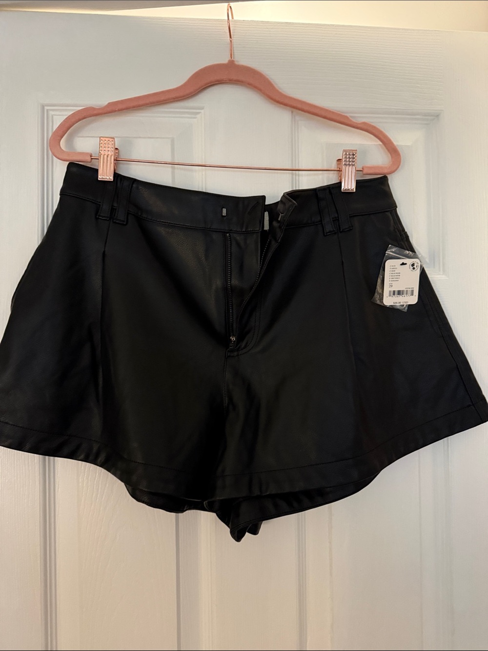 Free People Women’s Reign Black Faux Leather Shorts